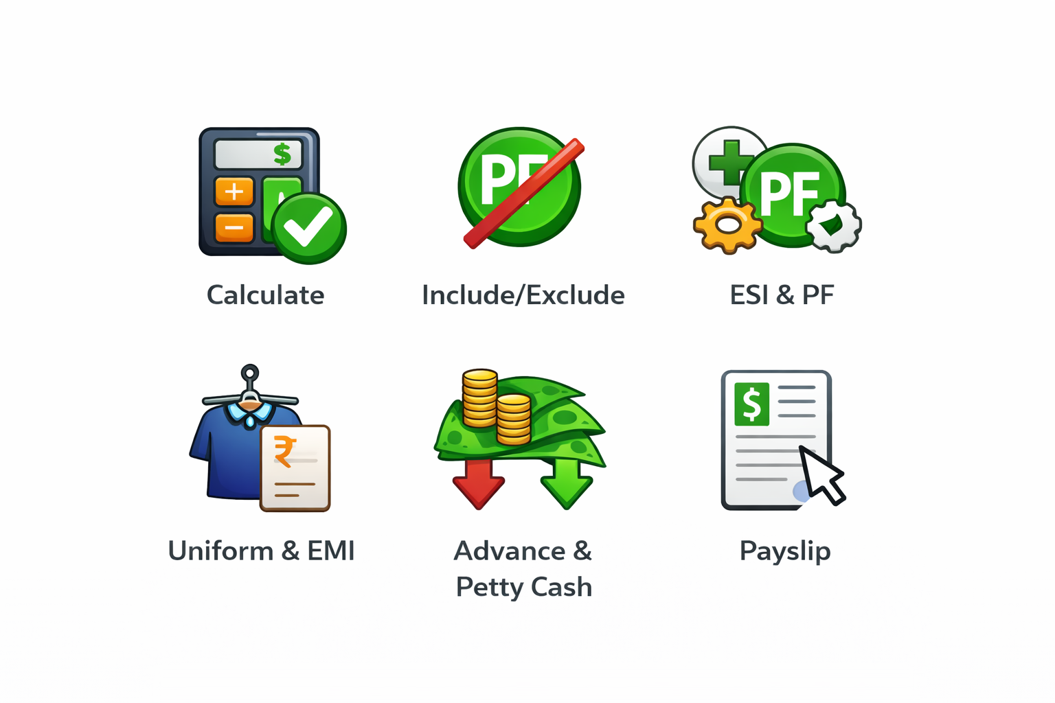 2️⃣ Automated Payroll with PF, ESI and OT Calculation